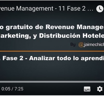 Video – Fase 2  del Revenue Management Analizar todo lo aprendido - eRevenue Masters