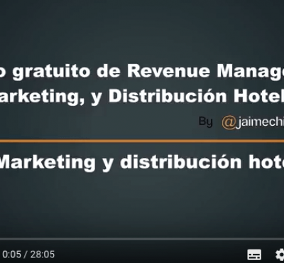 Video – Marketing hotelero y distribución hotelera - eRevenue Masters Video – Marketing hotelero y distribución hotelera - eRevenue Masters